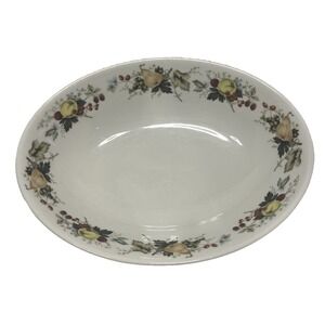 Vintage Royal Doulton Miramont Fruit Print Fine China Oval Serving Dish 9.5x7x2